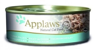 APPLAWS TUNA FILLET KONSERVI 70G KAĶIEM 1003NE-A цена и информация | Консервы для котов | 220.lv