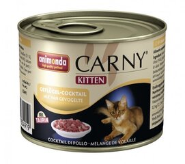 Консервы для кошек Carny Kitten с разными типами мяса домашней птицы 200г цена и информация | Консервы для котов | 220.lv