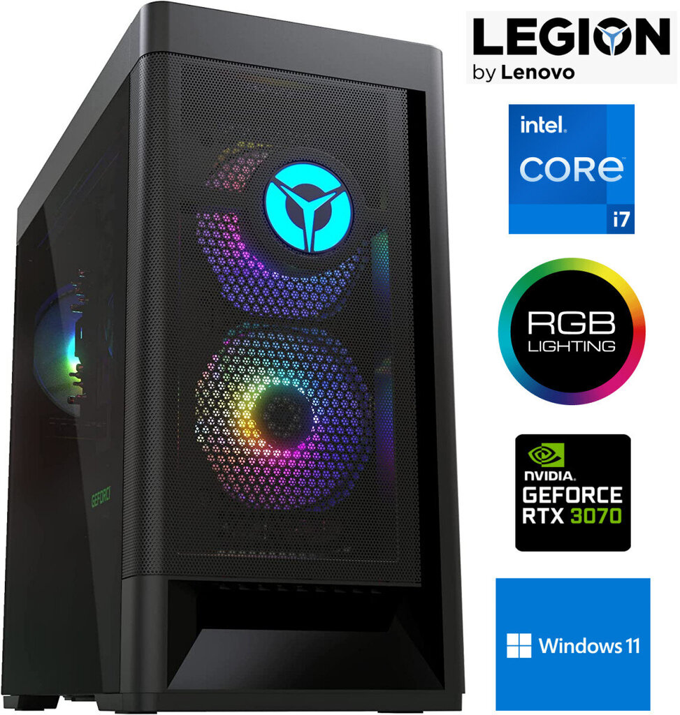 Lenovo Legion T5 i7-11700 16GB 1TB SSD RTX 3070 Windows 11 Stacionārais dators cena un informācija | Stacionārie datori | 220.lv