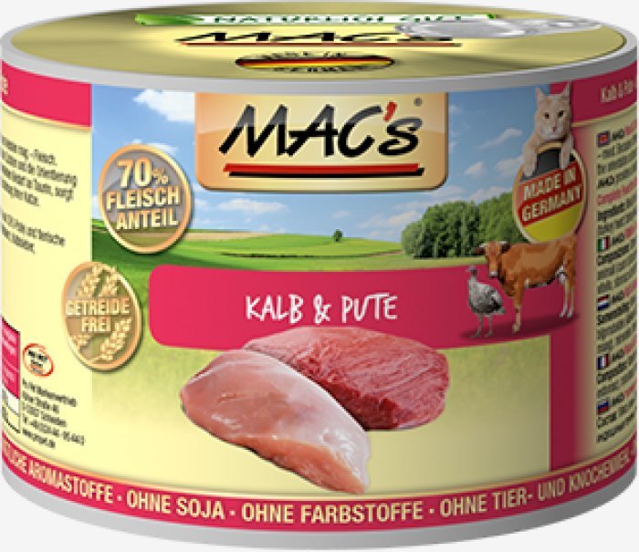 Konservi kaķiem Mac's Veal & Turkey 800 g цена и информация | Konservi kaķiem | 220.lv