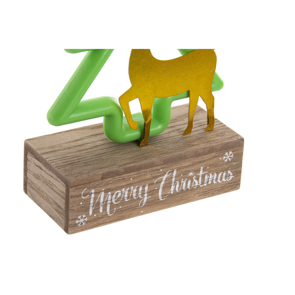 Ziemassvētku rotājums DKD Home Decor LED, zaļš, koka cena un informācija | Ziemassvētku dekorācijas | 220.lv