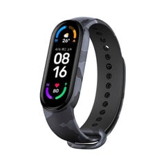 Спортивный силиконовый ремешок Xiaomi Mi Band 5/6 — Военный / Серый цена и информация | Аксессуары для смарт-часов и браслетов | 220.lv