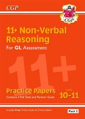 11plus GL Non-Verbal Reasoning Practice Papers: Ages 10-11 Pack 2 (inc Parents' Guide & Online Ed) cena un informācija | Izglītojošas grāmatas | 220.lv