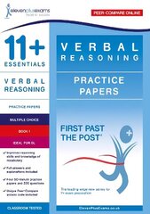 11plus Essentials Verbal Reasoning Practice Papers Book 1 cena un informācija | Izglītojošas grāmatas | 220.lv