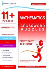 11plus Puzzles Mathematics Crossword Puzzles Book 1 cena un informācija | Izglītojošas grāmatas | 220.lv
