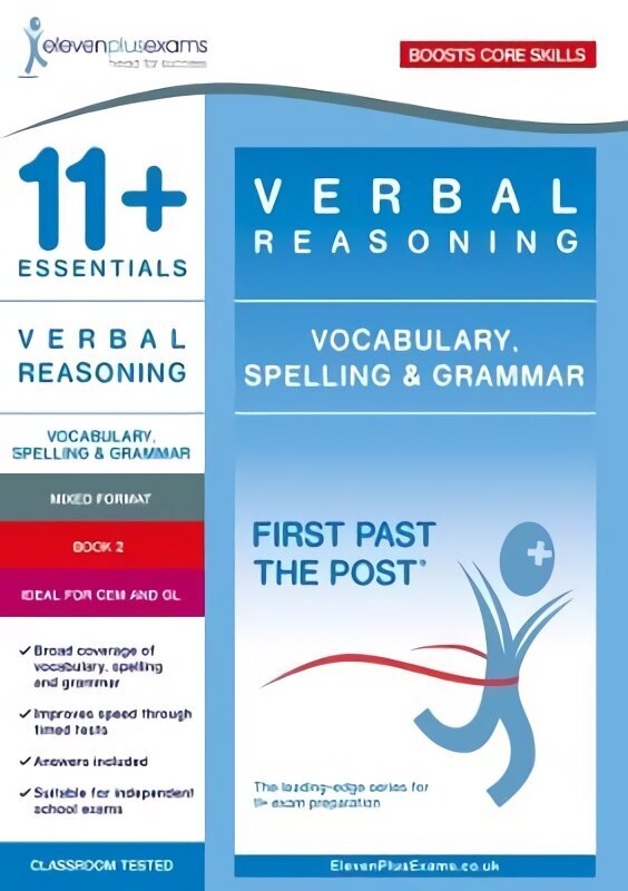 11plus Essentials Verbal Reasoning: Vocabulary, Spelling & Grammar Book 2 цена и информация | Izglītojošas grāmatas | 220.lv