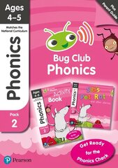 Bug Club Phonics Learn at Home Pack 2, Phonics Sets 4-6 for ages 4-5 (Six stories plus Parent Guide plus Activity Book) cena un informācija | Grāmatas pusaudžiem un jauniešiem | 220.lv