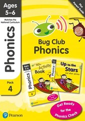Phonics - Learn at Home Pack 4 (Bug Club), Phonics Sets 10-12 for ages 5-6 (Six stories plus Parent Guide plus Activity Book) cena un informācija | Grāmatas pusaudžiem un jauniešiem | 220.lv