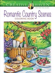 Creative Haven Romantic Country Scenes Coloring Book cena un informācija | Pašpalīdzības grāmatas | 220.lv