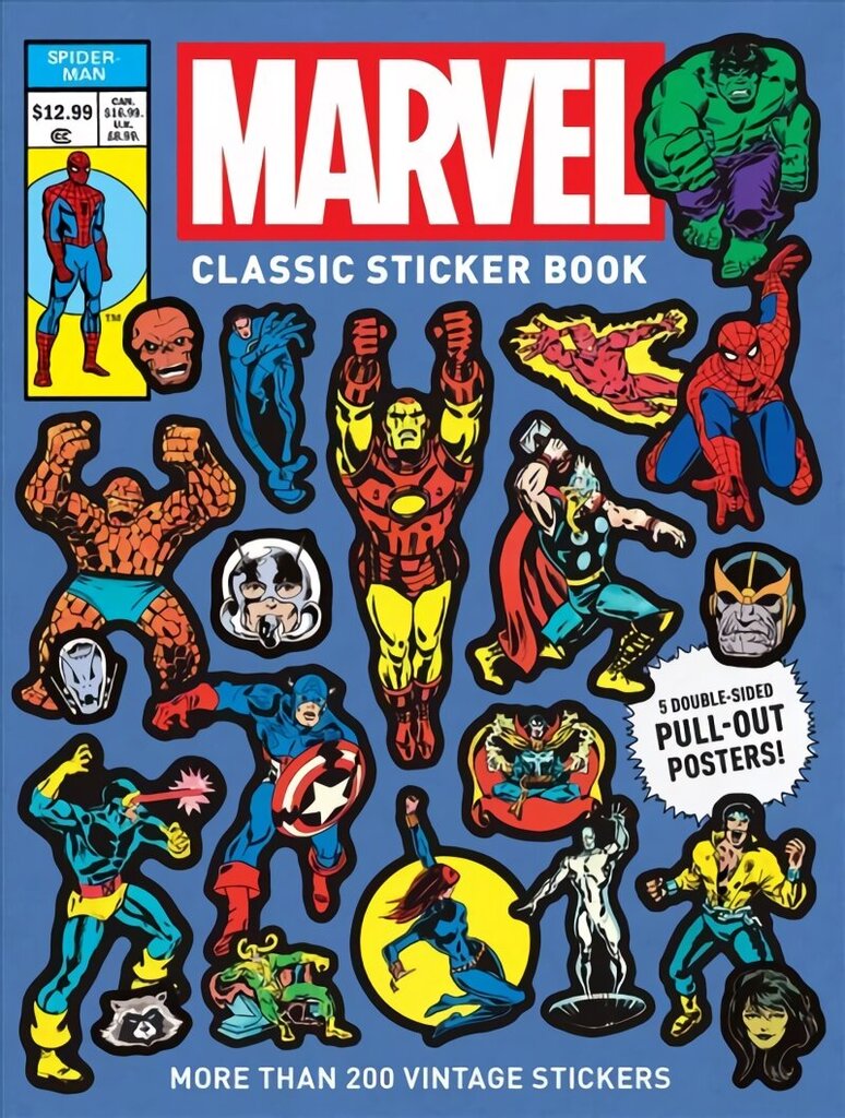 Marvel Classic Sticker Book цена и информация | Grāmatas mazuļiem | 220.lv