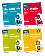 Bond 11plus: Bond 11plus 10 Minute Tests Bundle with Answer Support 8-9 years 1 цена и информация | Книги для подростков и молодежи | 220.lv