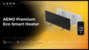 Infrasarkano staru - konvekcijas sildītājs Aeno Premium Eco Smart Black цена и информация | Обогреватели | 220.lv