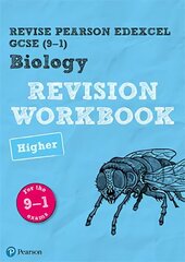 Pearson REVISE Edexcel GCSE (9-1) Biology Higher Revision Workbook: for home learning, 2022 and 2023 assessments and exams, Higher, Revise Edexcel GCSE (9-1) Biology Higher Revision Workbook cena un informācija | Grāmatas pusaudžiem un jauniešiem | 220.lv