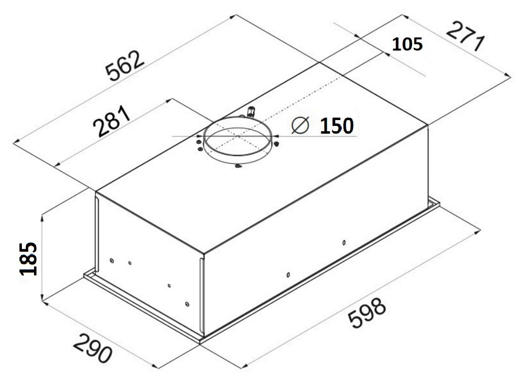 Schlosser SBG60WH GLASS cena un informācija | Tvaika nosūcēji | 220.lv