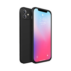 Silikona apvalks V12 priekš iPhone 12 Mini (5,4″) – Melns cena un informācija | Telefonu vāciņi, maciņi | 220.lv