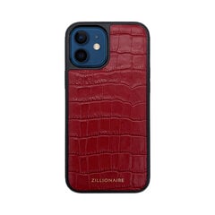 Кожаный чехол Zillionaire Croco Matte для iPhone 12 Mini (5,4”) — Красный цена и информация | Чехлы для телефонов | 220.lv