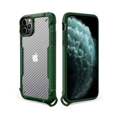 Чехол с ремешком на запястье Shockproof для iPhone 11 Pro Max (6,5″) — Зелёный цена и информация | Чехлы для телефонов | 220.lv