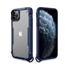 Oglekļa triecienizturīgs apvalks ar rokas siksnu priekš iPhone 11 Pro Max (6,5″) – Tumši zils цена и информация | Чехлы для телефонов | 220.lv