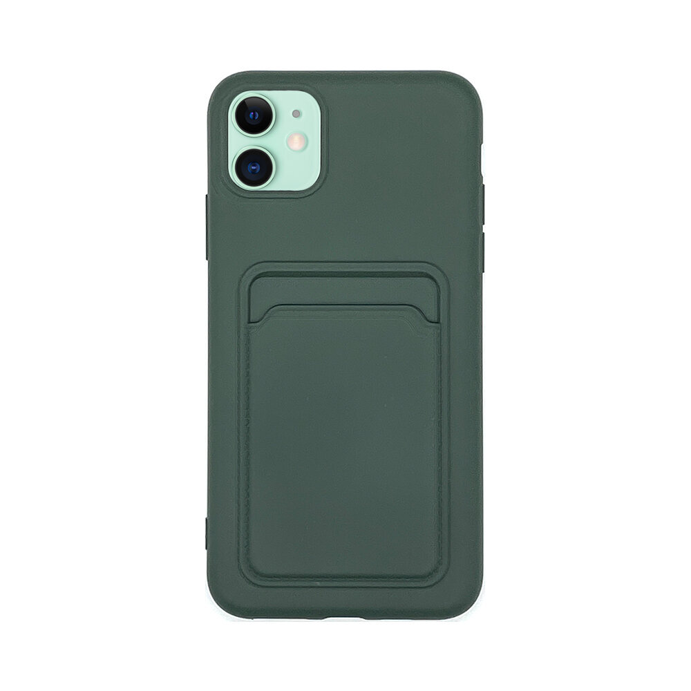 CARD apvalks priekš iPhone 11 Pro Max (6,5″) – Tumši zaļa cena un informācija | Telefonu vāciņi, maciņi | 220.lv
