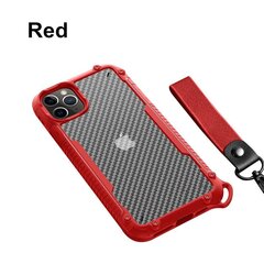Чехол с ремешком на запястье Shockproof для iPhone 11 Pro (5,8″) — Красный цена и информация | Чехлы для телефонов | 220.lv