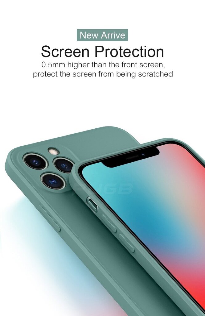 Silikona apvalks V12 priekš iPhone 11 Pro (5,8″) – Zaļš cena un informācija | Telefonu vāciņi, maciņi | 220.lv