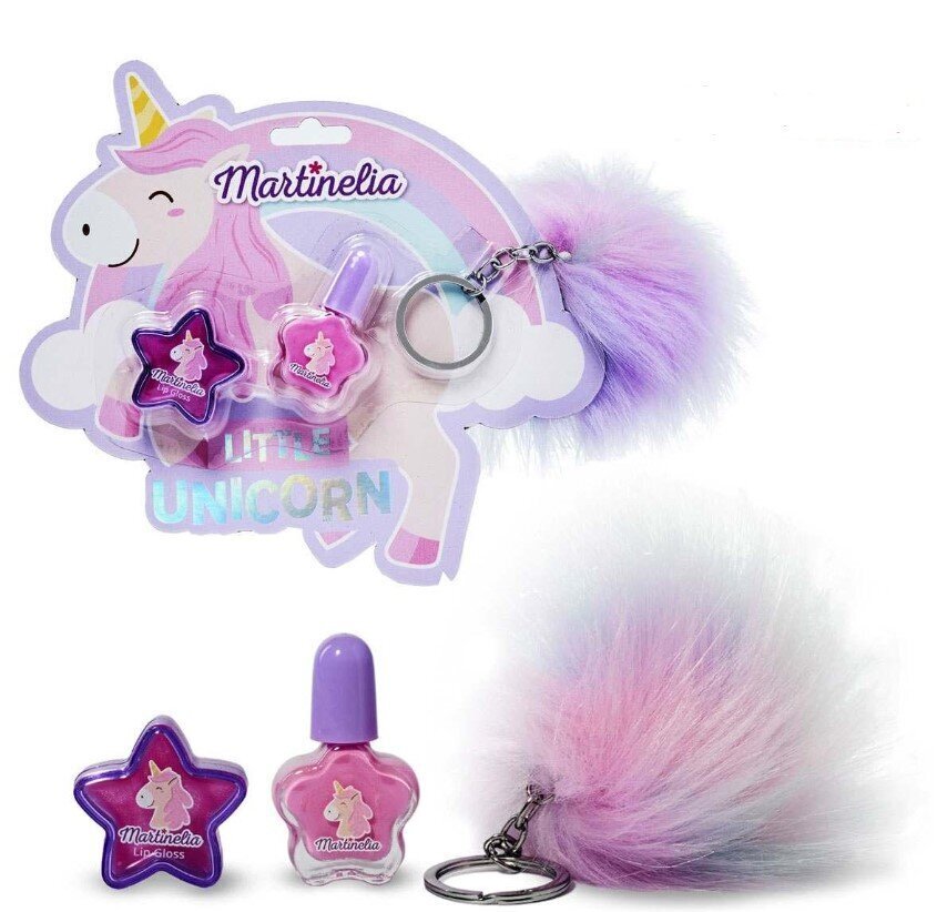 Bērnu nagu lakas un lūpu spīduma komplekts Martinelia Little Unicorn цена и информация | Bērnu kosmētika, līdzekļi jaunajām māmiņām | 220.lv