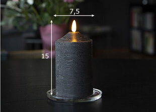 LED svece Flamme, melna cena un informācija | Sveces un svečturi | 220.lv