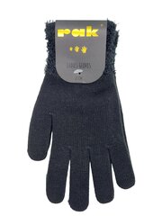 Перчатки с пушистыми манжетами для женщин Rak R-017, черные цена и информация | Женские перчатки | 220.lv
