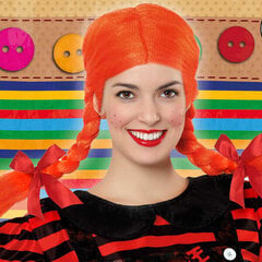 Парик с косами Оранжевый 118950 цена и информация | Карнавальные костюмы, парики и маски | 220.lv