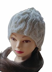 Теплая вязаная шапка серого цвета из мягкого акрила цена и информация | Женские шапки | 220.lv