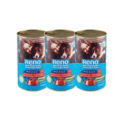 Konservi Reno suņiem ar liellopu gaļu, 3 x 1240 g (komplekts) цена и информация | Консервы для собак | 220.lv