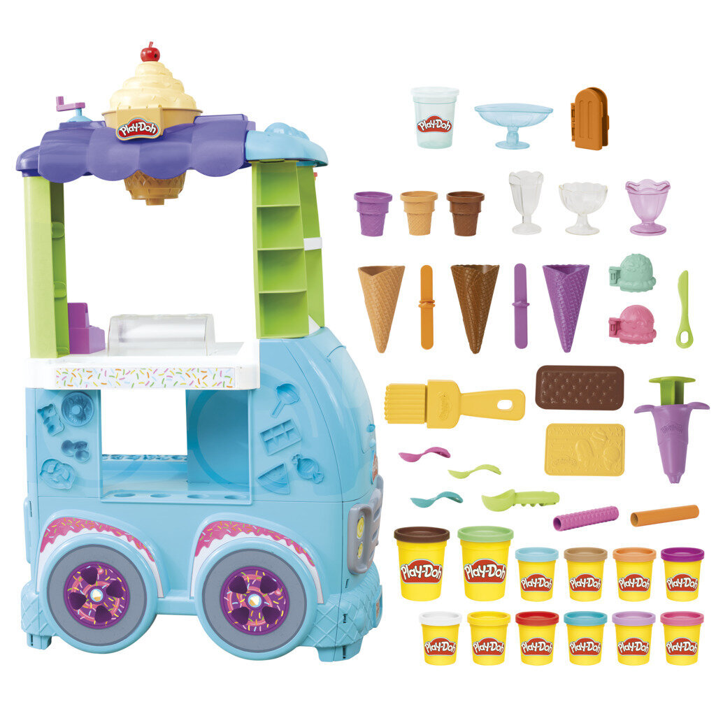 PLAY-DOH milzīgs saldējuma furgons цена и информация | Attīstošās rotaļlietas | 220.lv