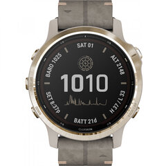 Garmin fēnix® 6S Pro Solar Light Gold/Shale Grey Suede цена и информация | Смарт-часы (smartwatch) | 220.lv