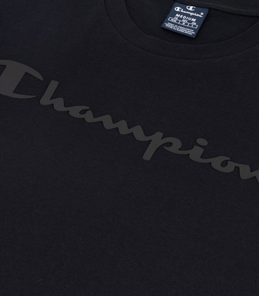 Champion vīriešu T-krekls, melns cena un informācija | Vīriešu T-krekli | 220.lv