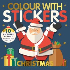 Colour with Stickers Christmas cena un informācija | Grāmatas mazuļiem | 220.lv