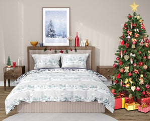 Ziemassvētku divpusējs gultas veļas komplekts, 140x200, 2 daļu cena un informācija | Gultas veļas komplekti | 220.lv