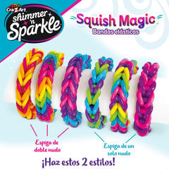 Rokdarbu komplekts rokassprādžu izgatavošanai Shimmer Sparkle "Squish Magic", 6+ cena un informācija | Rotaļlietas meitenēm | 220.lv