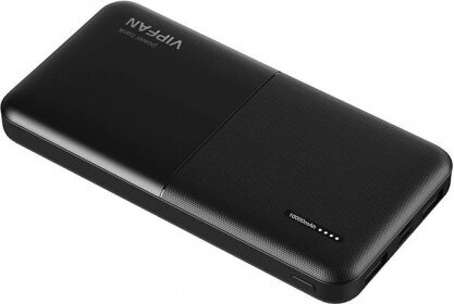 Vipfan Powerbank Ultra-Thin F04 10000mAh, 2x USB (melns) cena un informācija | Lādētāji-akumulatori (Power bank) | 220.lv