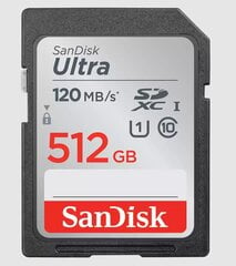 Secure Digital Ultra 512GB 120MB/s A1/Class 10/UHS-I цена и информация | Карты памяти для мобильных телефонов | 220.lv