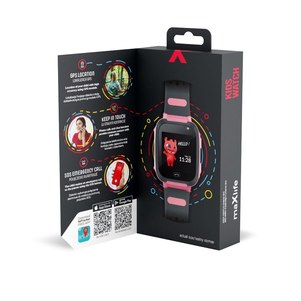 Maxlife Kids MXKW-310 Pink cena un informācija | Viedpulksteņi (smartwatch) | 220.lv