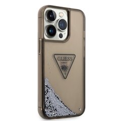 Guess PC/TPU Liquid Glitter Triangle Logo Case for iPhone 14 Pro Max Black цена и информация | Чехлы для телефонов | 220.lv