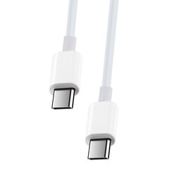 Maxlife cable MXUC-05 USB-C - USB-C 1,0 m 100W white cena un informācija | Savienotājkabeļi | 220.lv