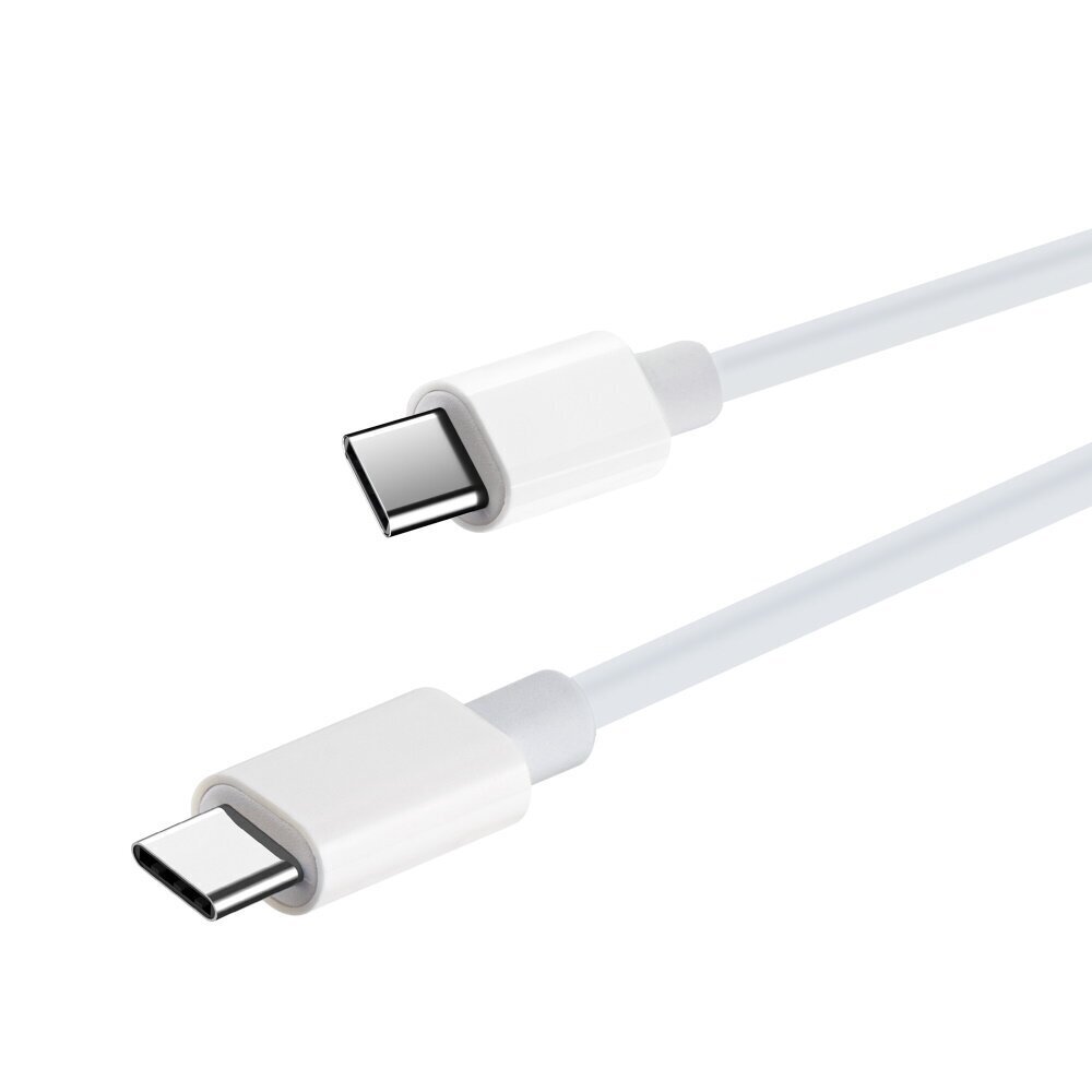 Maxlife cable MXUC-05 USB-C - USB-C 2,0 m 100W white cena un informācija | Savienotājkabeļi | 220.lv