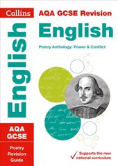 AQA Poetry Anthology Power and Conflict Revision Guide: Ideal for Home Learning, 2022 and 2023 Exams edition, AQA GCSE Poetry Anthology: Power and Conflict Revision Guide цена и информация | Книги для подростков и молодежи | 220.lv