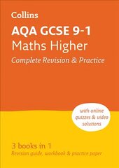 AQA GCSE 9-1 Maths Higher All-in-One Complete Revision and Practice: Ideal for Home Learning, 2023 and 2024 Exams edition, Higher tier, AQA GCSE Maths Higher Tier All-in-One Revision and Practice cena un informācija | Grāmatas pusaudžiem un jauniešiem | 220.lv