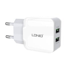 Sienas lādētājs LDNIO A2202, 2x USB, 12W (balts) цена и информация | Зарядные устройства для телефонов | 220.lv