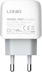 Ldnio Sienas lādētājs A3312, 3x USB, 17W (balts) cena un informācija | Lādētāji un adapteri | 220.lv