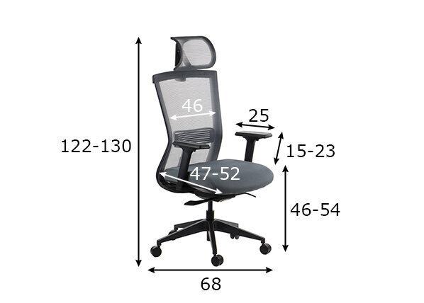 Biroja krēsls Stema Hope, pelēks цена и информация | Biroja krēsli | 220.lv