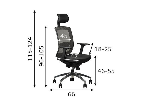 Biroja krēsls A2A GN-301, alumīnija/pelēkas krāsas цена и информация | Biroja krēsli | 220.lv