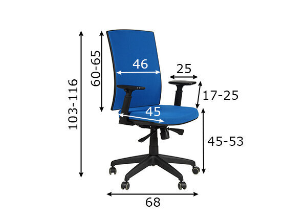 Biroja krēsls A2A KB-8922B, zils цена и информация | Biroja krēsli | 220.lv